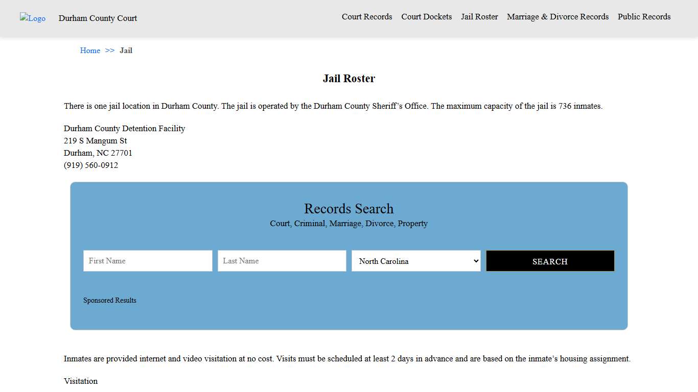 Jail Roster Durham County Court