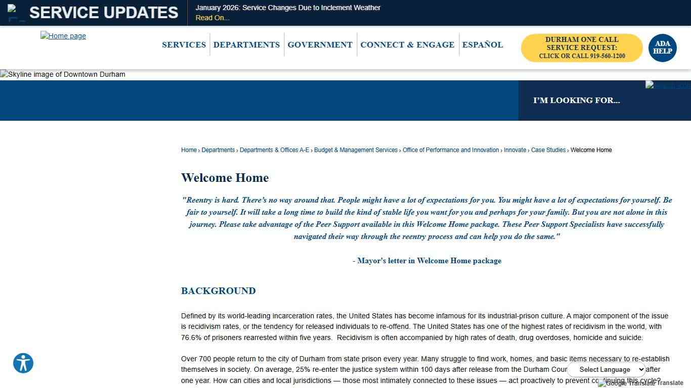 Welcome Home Durham, NC